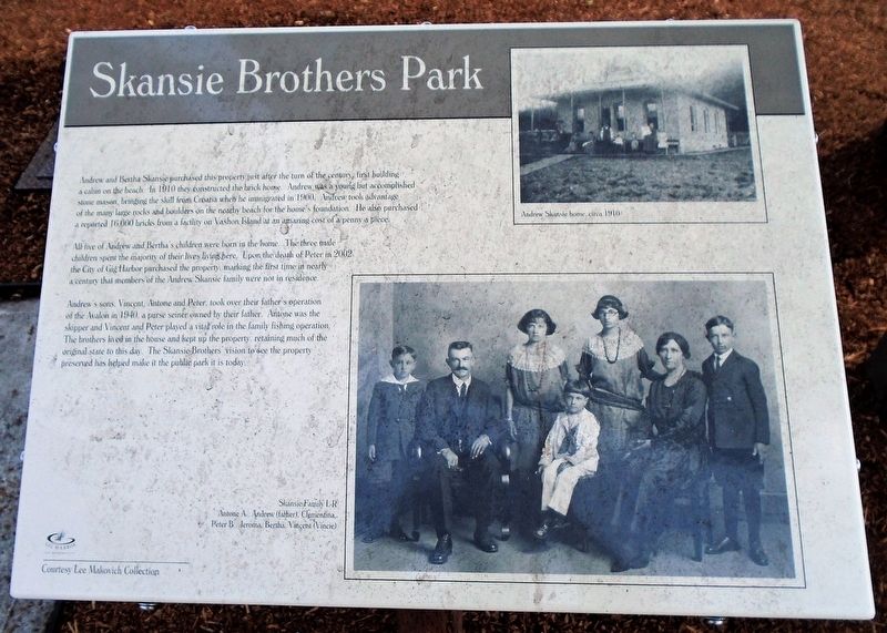 Skansie Brothers Park Marker image. Click for full size.