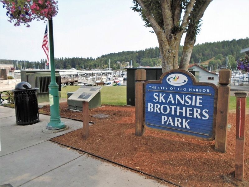 Skansie Brothers Park Marker and Sign image. Click for full size.