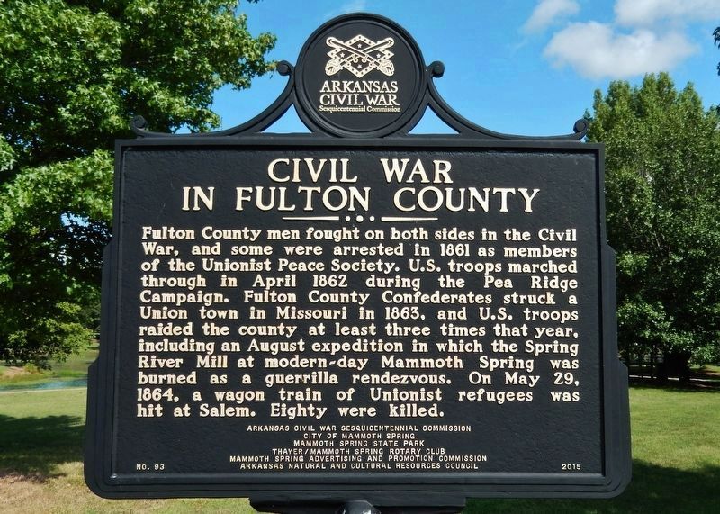 Civil War in Fulton County (<i>marker side 1</i>) image. Click for full size.
