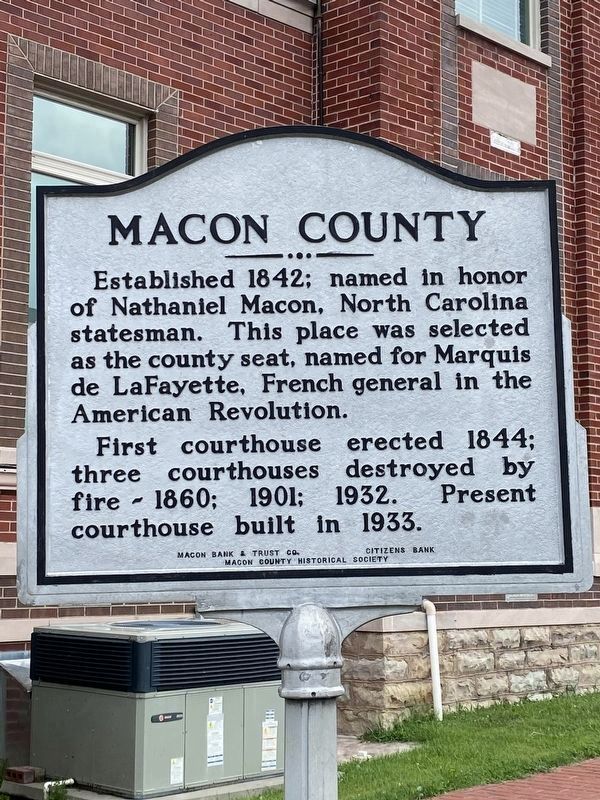 Macon County Marker image. Click for full size.