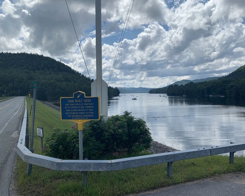 Marker Shown in Front of Reservoir. image. Click for full size.