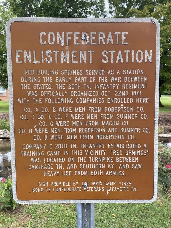 Confederate Enlistment Station Marker. Click for full size. Confederate Enlistment Station Marker image. Click for full size.