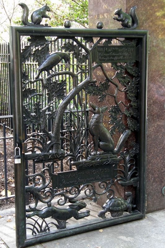 The Fables on the left gate. Click for full size. The Fables on the left gate image. Click for full size.