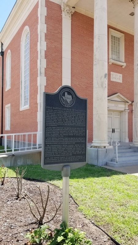 First Baptist Church of Galveston and Marker image. Click for full size.