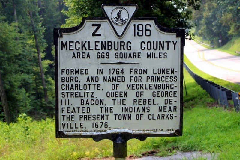 Mecklenburg County side of Marker image. Click for full size.