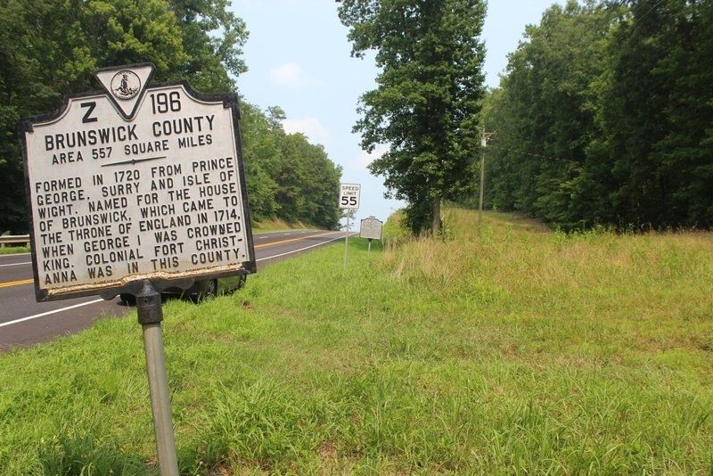Brunswick County/Mecklenburg County Marker image. Click for full size.