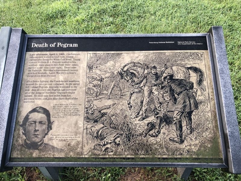 Death of Pegram Marker image. Click for full size.