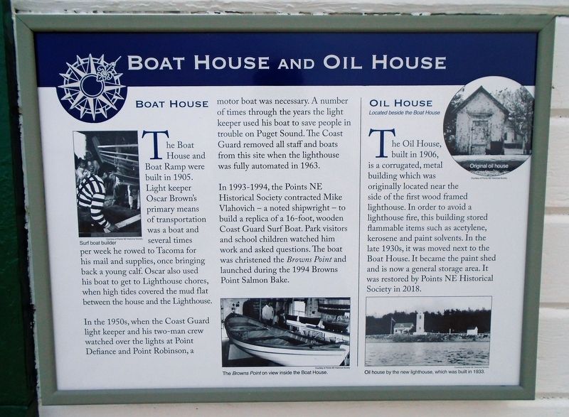 Boat House and Oil House Marker image. Click for full size.