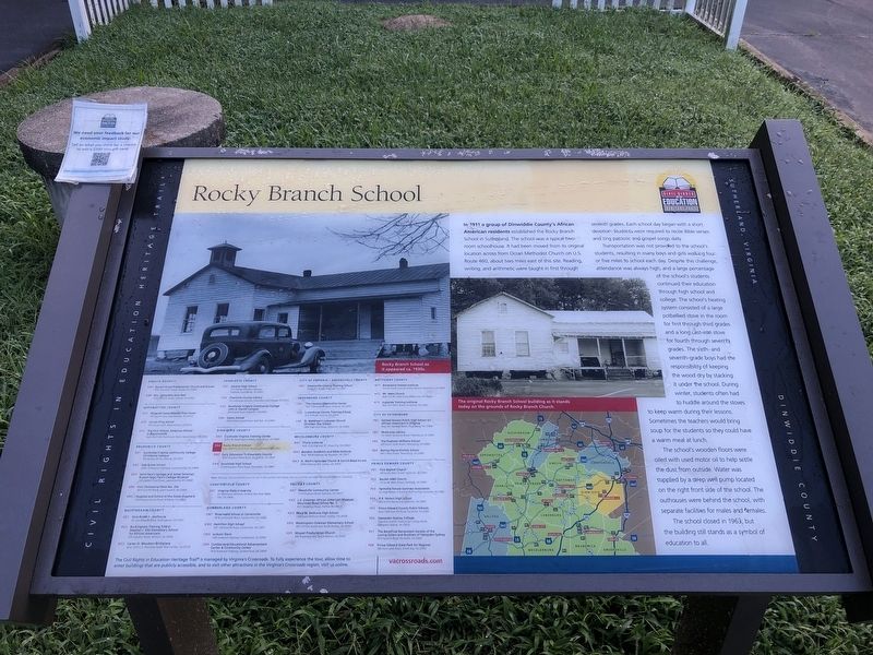 Rocky Branch School Marker image. Click for full size.
