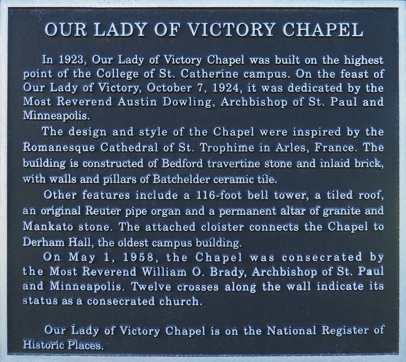 Our Lady of Victory Chapel marker image. Click for full size.