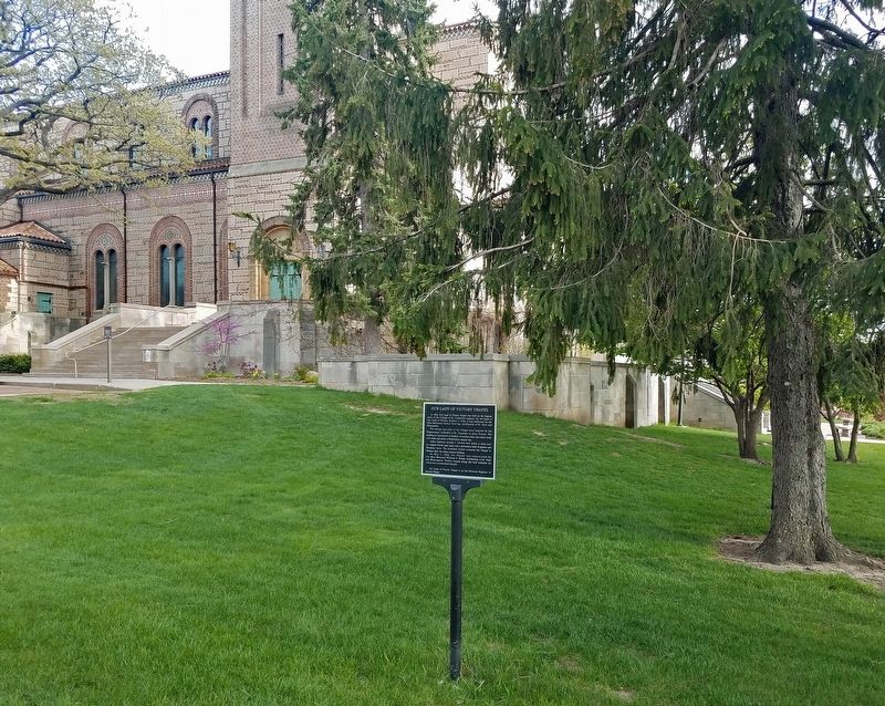 Marker northwest of Our Lady of Victory Chapel. Click for full size. Marker northwest of Our Lady of Victory Chapel image. Click for full size.