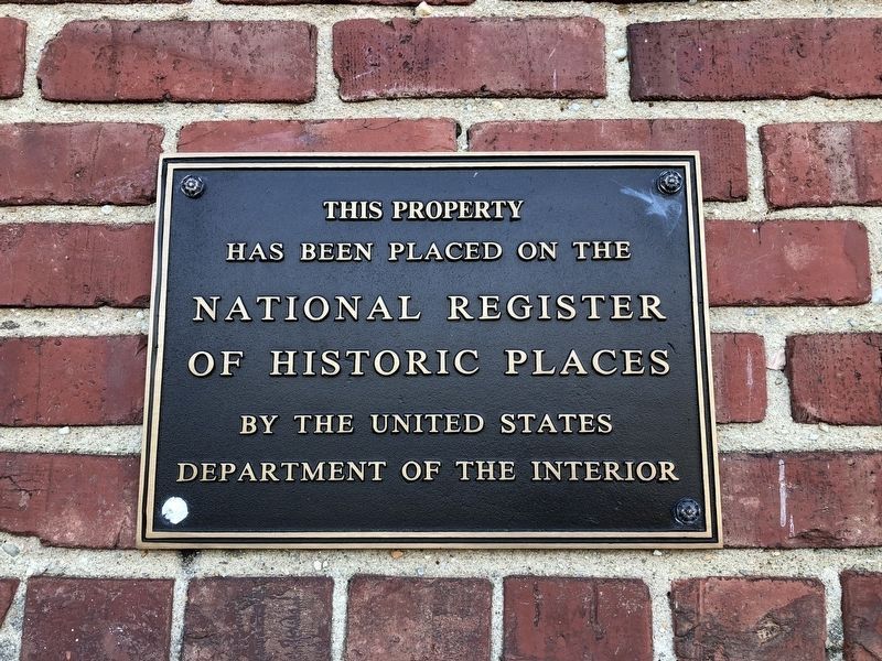 National Register of Historic Places plaque for the school building image. Click for full size.