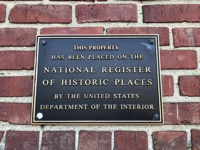 National Register of Historic Places plaque for the school building image. Click for full size.