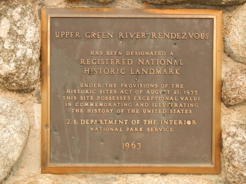 Upper Green River Rendezvous Marker image. Click for full size.