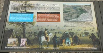 Rendezvous on the Green River Marker, panel 1 image. Click for full size.