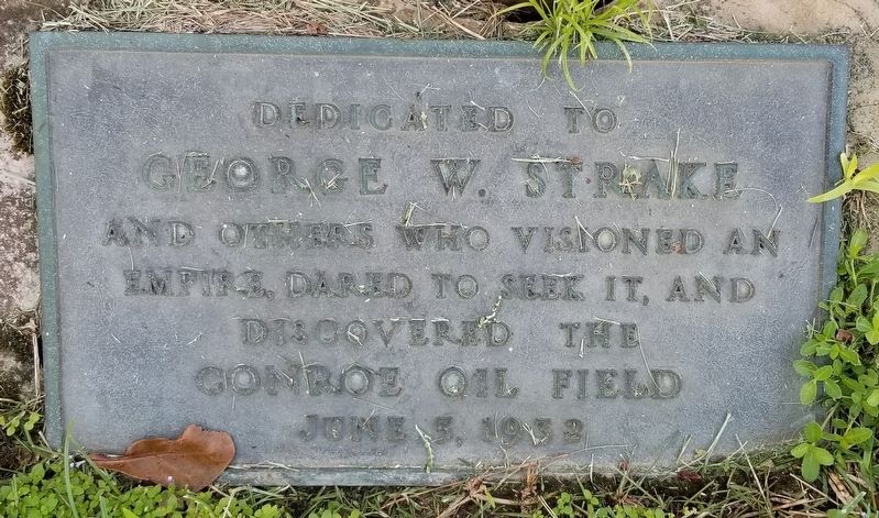 2nd plaque for George Strake image. Click for full size.