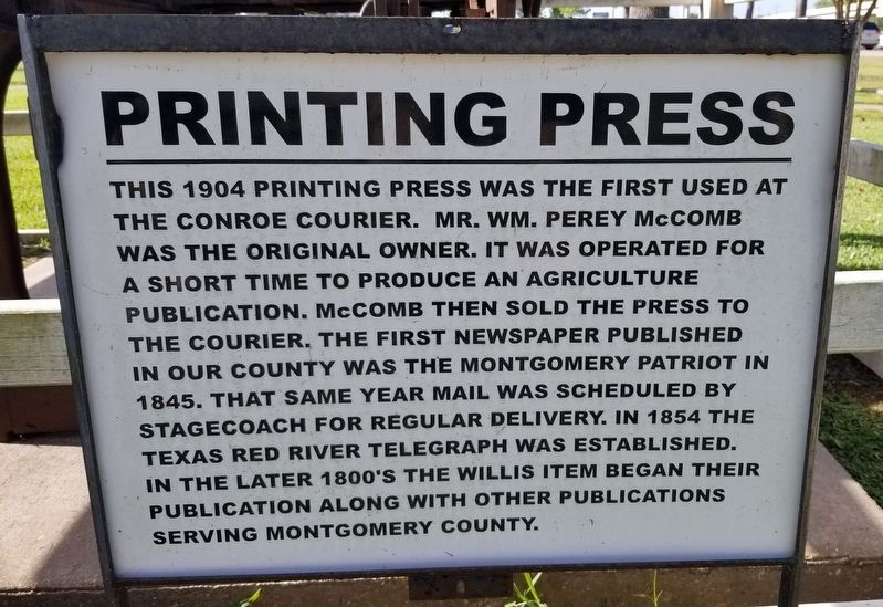 Printing Press Marker image. Click for full size.