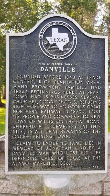 Site of former town of Danville Marker image. Click for full size.