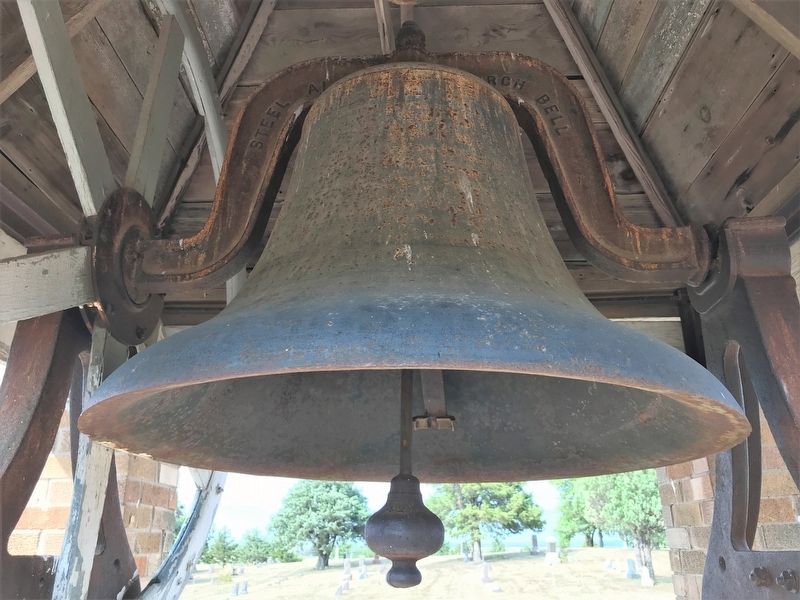 Original New Home Lutheran Church Bell image. Click for full size.