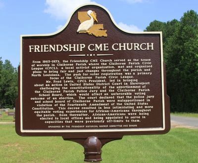 Friendship CME Church Marker image. Click for full size.