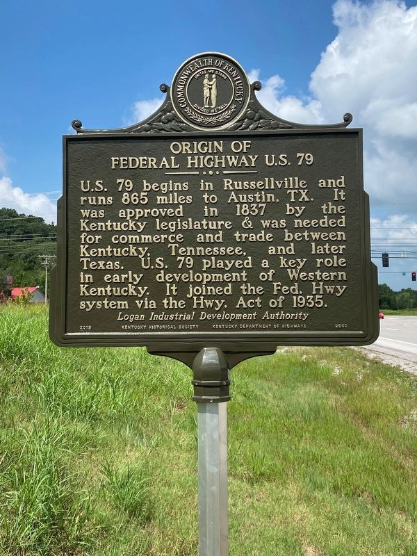 Origin of Federal Highway U.S. 79 Marker image. Click for full size.