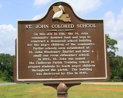 St. John Colored School Marker image. Click for full size.