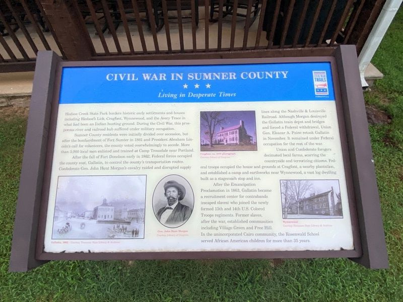Civil War in Sumner County Marker image. Click for full size.