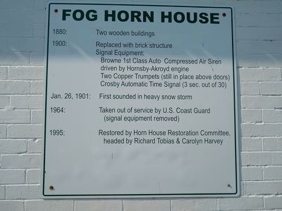 Fog Horn House Marker image. Click for full size.