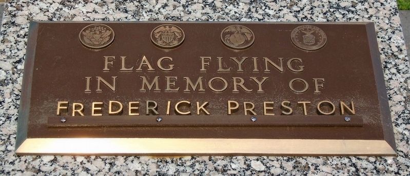 Flag Flying in Memory of Frederick Preston image. Click for full size.