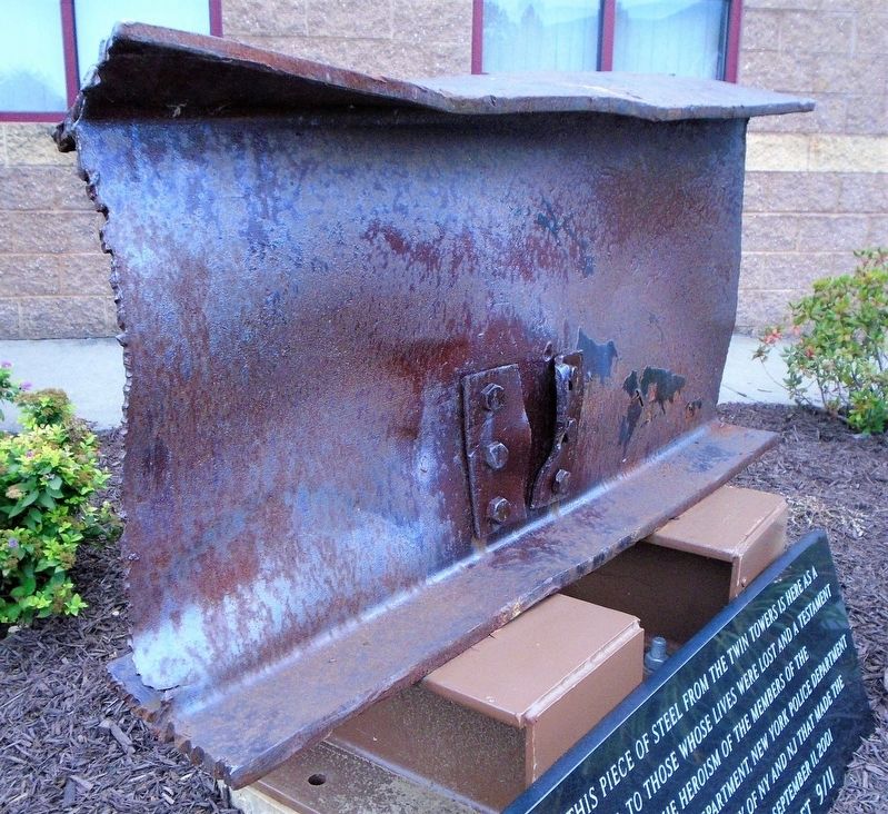 9/11 Memorial Beam Remnant from Twin Towers image. Click for full size.