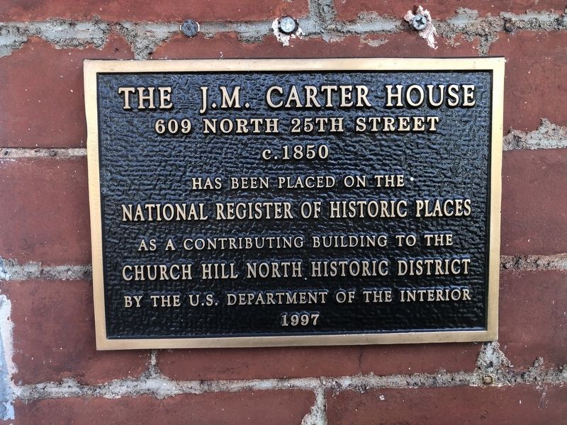 The J.M. Carter House Marker image. Click for full size.