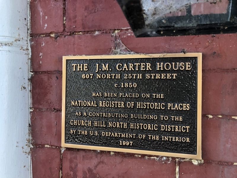 The J.M. Carter House Marker image. Click for full size.