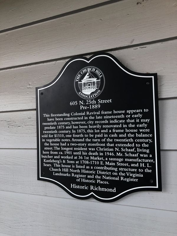 605 N. 25th Street Marker image. Click for full size.