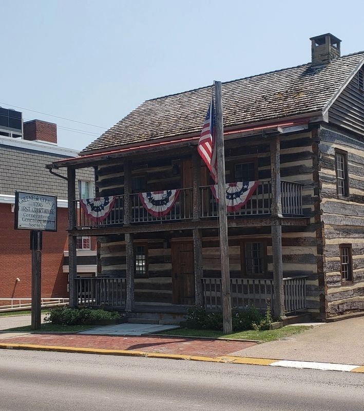 First Courthouse in Greene County image. Click for full size.