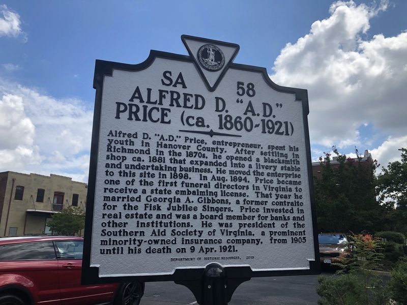 Alfred D. "A.D." Price (ca. 1860-1921) Marker image. Click for full size.