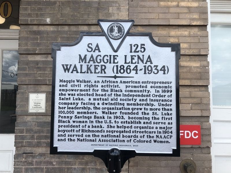 Maggie Lena Walker (1864-1934) Marker image. Click for full size.