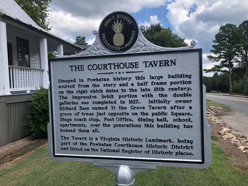 The Courthouse Tavern side of the marker image. Click for full size.