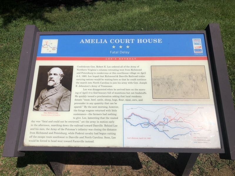 Amelia Court House Marker image. Click for full size.