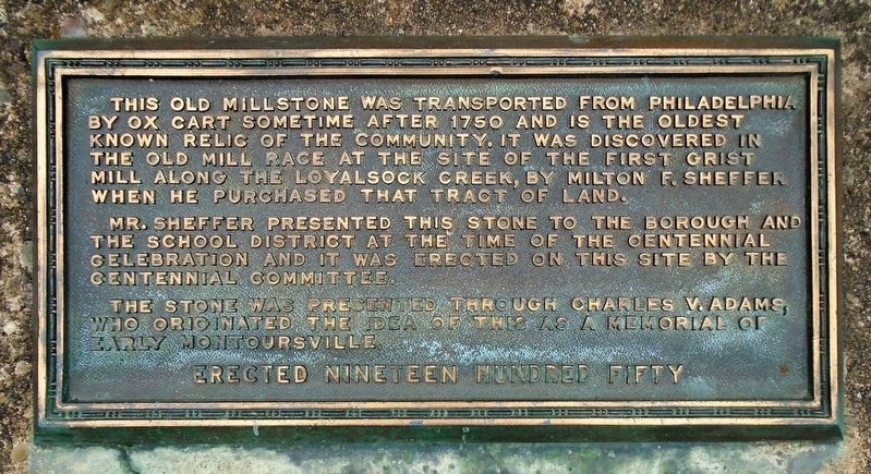 This Old Millstone Marker image. Click for full size.