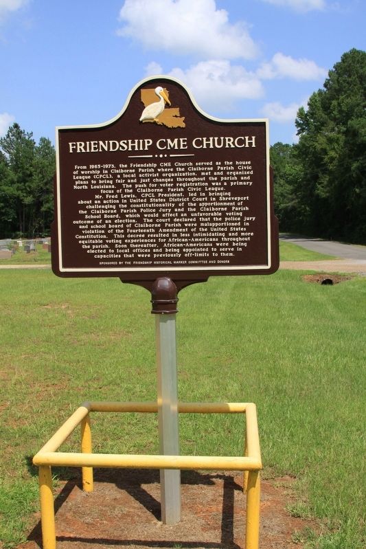 Friendship CME Church Marker image. Click for full size.