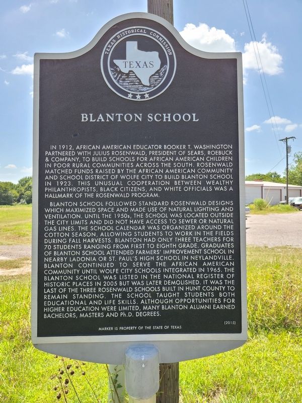 Blanton School Marker image. Click for full size.