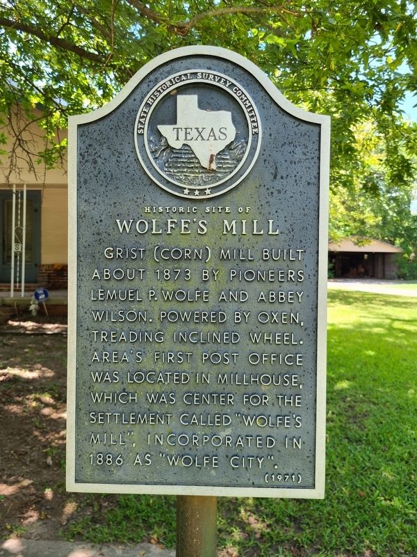 Historic Site of Wolfes Mill Marker image. Click for full size.