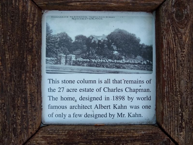 Charles Chapman Estate Marker image. Click for full size.