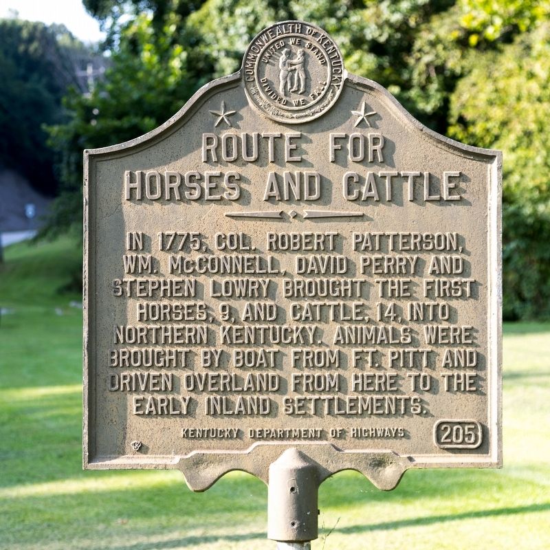 Route for Horses and Cattle Marker image. Click for full size.