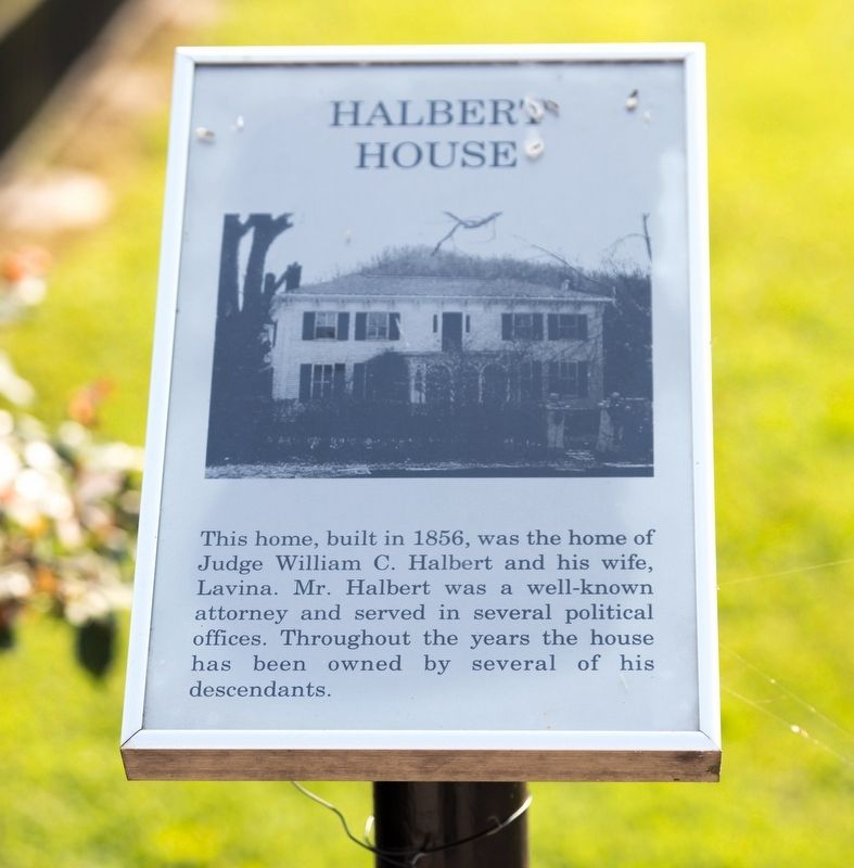 Halbert House Marker image. Click for full size.