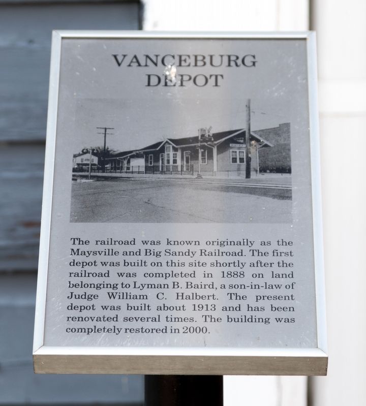 Vanceburg Depot Marker image. Click for full size.