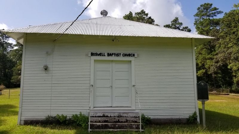 Boswell Baptist Church and Marker image. Click for full size.