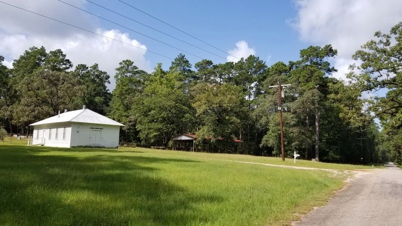 The view of the Boswell Baptist Church and Marker from the road image. Click for full size.