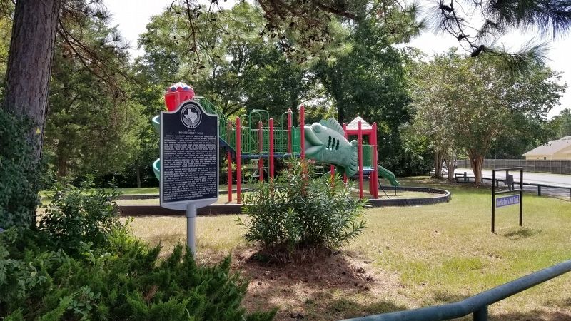 The Site of Boettcher's Mill Marker is located in a park image. Click for full size.