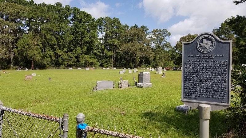 The Black Jack Methodist Church and Cemetery Marker image. Click for full size.